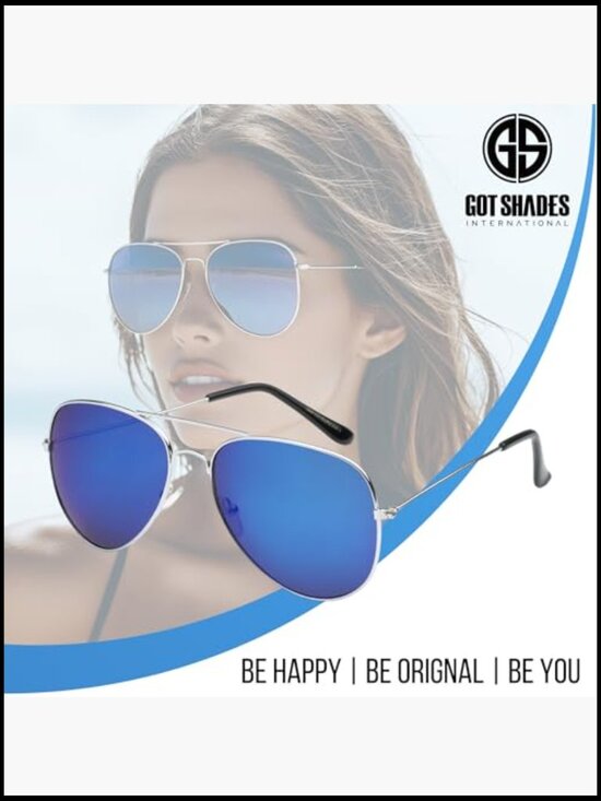 Metal Frame Aviator Sunglasses with UV Protection, Pack of 4 main image 5